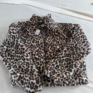 American eagle cropped cheetah jacket